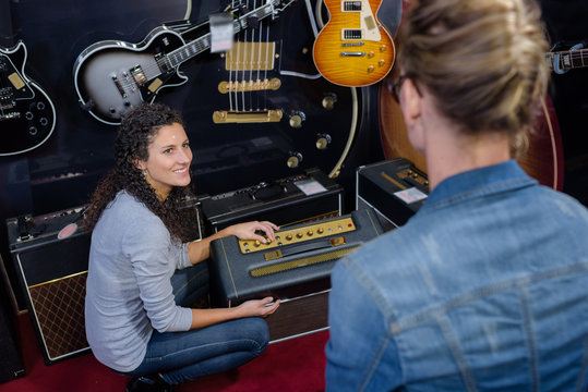 in the music shop