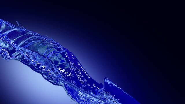 Blue Liquid splashes.
