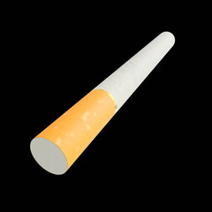 Isolated Floating Cigarette on a black background