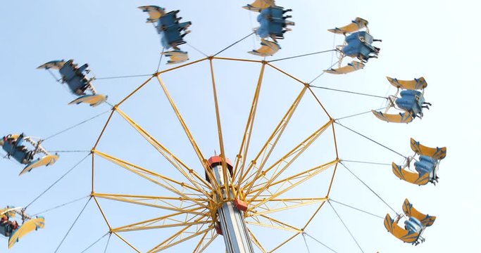 Swing ride in amusement park