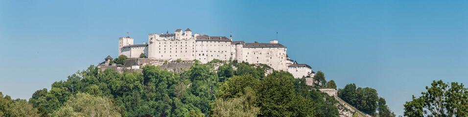 Fototapeta na wymiar Hohensalzburg Castle (Festung Hohensalzburg) at Salzburg, Austri
