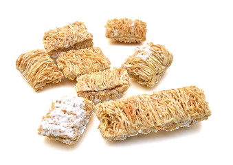 Breakfast setting with frosted wheat cereal