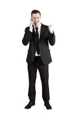 Successful businessman using a mobile phone