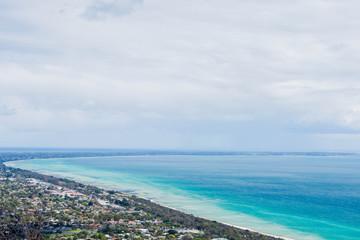 the view of Australia up on Arthurs Seat Park