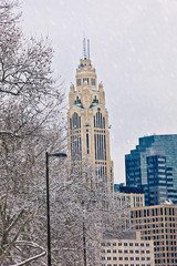 Snowy day in Columbus, Ohio