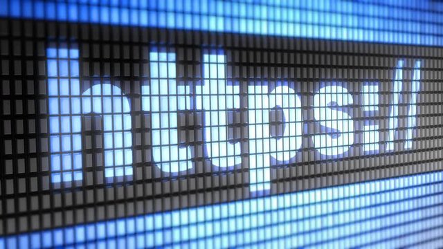 "https:// on the Screen. 4K Resolution. Encoder Prores 4444. Great Quality. Looping.