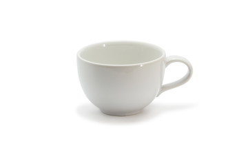 White coffee or tea cup isolated on white background with clipping path.