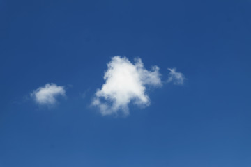 Blue sky with white clouds.