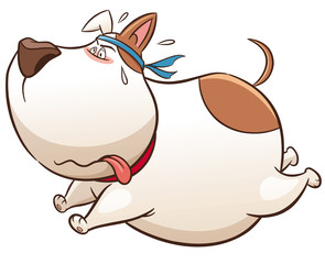 Vector illustration of Cartoon Dog running