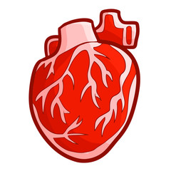 Cool and funny human's heart - vector.