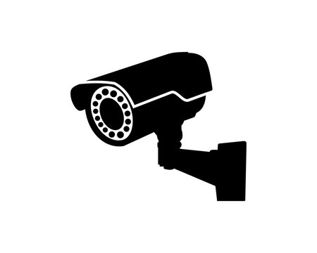 Black Security Surveillance CCTV Camera Watch Illustration Logo Silhouette
