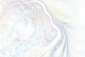 Abstract blue and beige swirly texture. Fantasy fractal background. Digital art. 3D rendering.