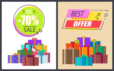 Big Sale Best Offer Advert Vector Illustration
