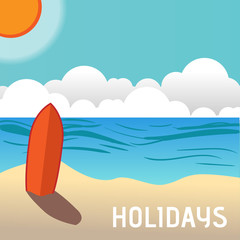 Beach Illustration Summer Holidays
