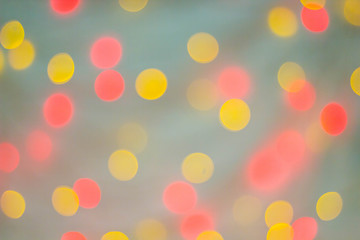 Abstract circular bokeh background of Christmas light