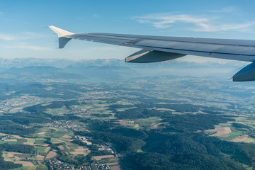 Flying over Switzerland
