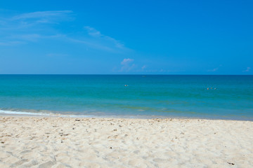Fototapeta na wymiar beach day realixing during summer at Phuket Thailand
