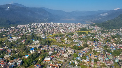 Fototapeta na wymiar City and Town Aerial View