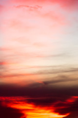 Beautiful color light sky with cloud background from sunset