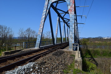 鉄橋付近の線路