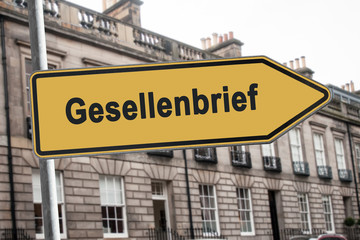 Obraz premium Schild 238 - Gesellenbrief