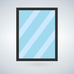 Simple mirror illustration with black frame