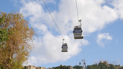 Funicular in Turkey mountains