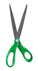 red office scissors isolated on a white background