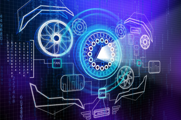 Future, innovation and chart concept