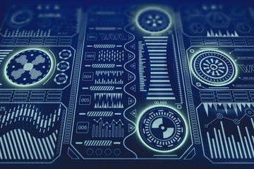 Future, innovation and finance concept