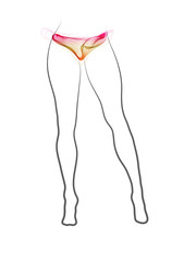 Woman abstract legs
