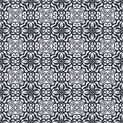 Abstract geometric seamless pattern. Black and white texture. Vector illustration