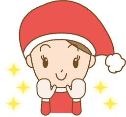 手袋をつけたサンタクロース