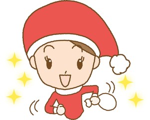 走るサンタクロース