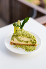 Thai green tea cheesecake