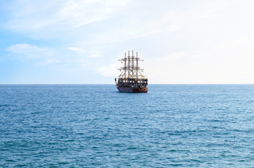 Sea and piracy ship