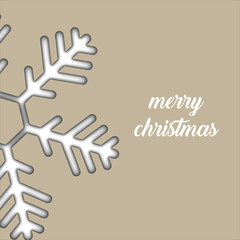 Merry Christmas - Paper Christmas snow