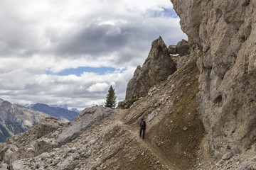 hiking in the Dolomites