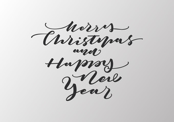 Merry Christmas gold glittering lettering design
