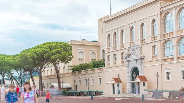 Prince's Palace of Monaco timelapse - It is the official residence of the Prince of Monaco.