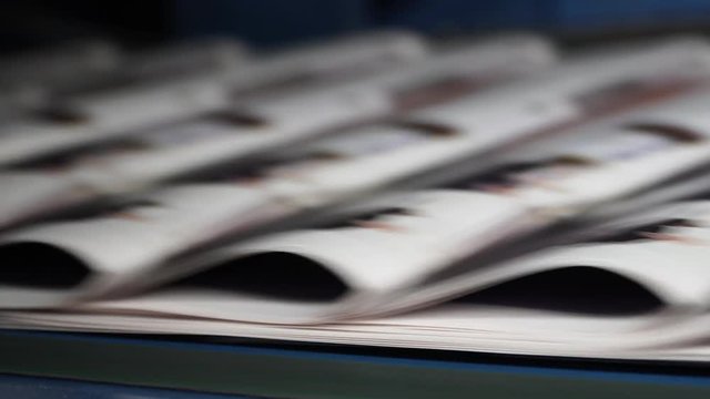 Make and print newspapers – print process – 4k video