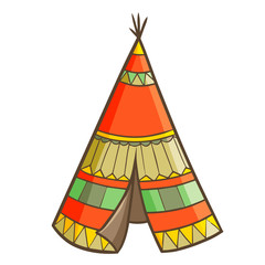 Cute and cool vintage Indian tent - vector. © ogieurvil