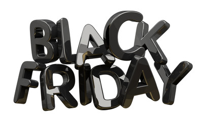 black friday isolated 3d rendering