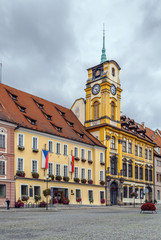 Fototapeta na wymiar Town hall in Cheb, Czech republic