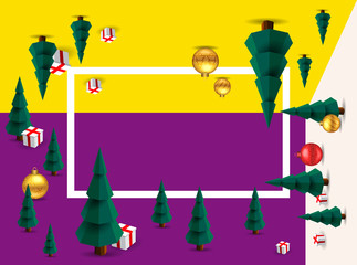 Christmas Backgrounds with blank frame. An abstract Christmas Frame Design with 3D effects and room for promotion / holiday messages.