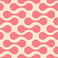 Fototapeta na wymiar Red and beige geometric seamless pattern