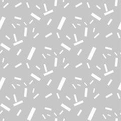 Gray and white geometric monochrome seamless pattern