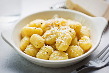 Gnocchi with olive oil and parmesan