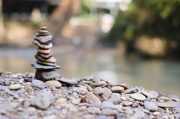 stone balance in natural