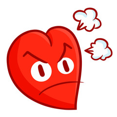 Cute and funny heard get angry - vector.